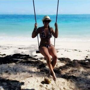 Ujena animal print pink black Bikini USA size large